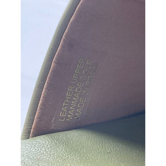 Anthropologie Platform Slide Sandals in Green Size 39/8.5 - Picture 8 of 12